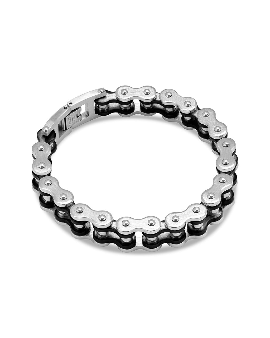 Men's Bolt Chain Watch Band Bracelet - Stainless Steel Adjustable Replacement Strap for Smartwatches & Dress Watches | Perfect for Business, Casual & Formal Occasions