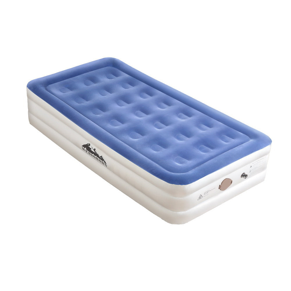 Inflatable Single Air Mattress - 46cm Cube Airbed for Camping, Travel & Guest Use - Portable & Comfortable Sleep Solution