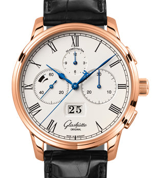Glashutte Original Senator Chronograph Panorama Date 18K Red Gold Men's Luxury Watch for Business, Formal Events & Special Occasions