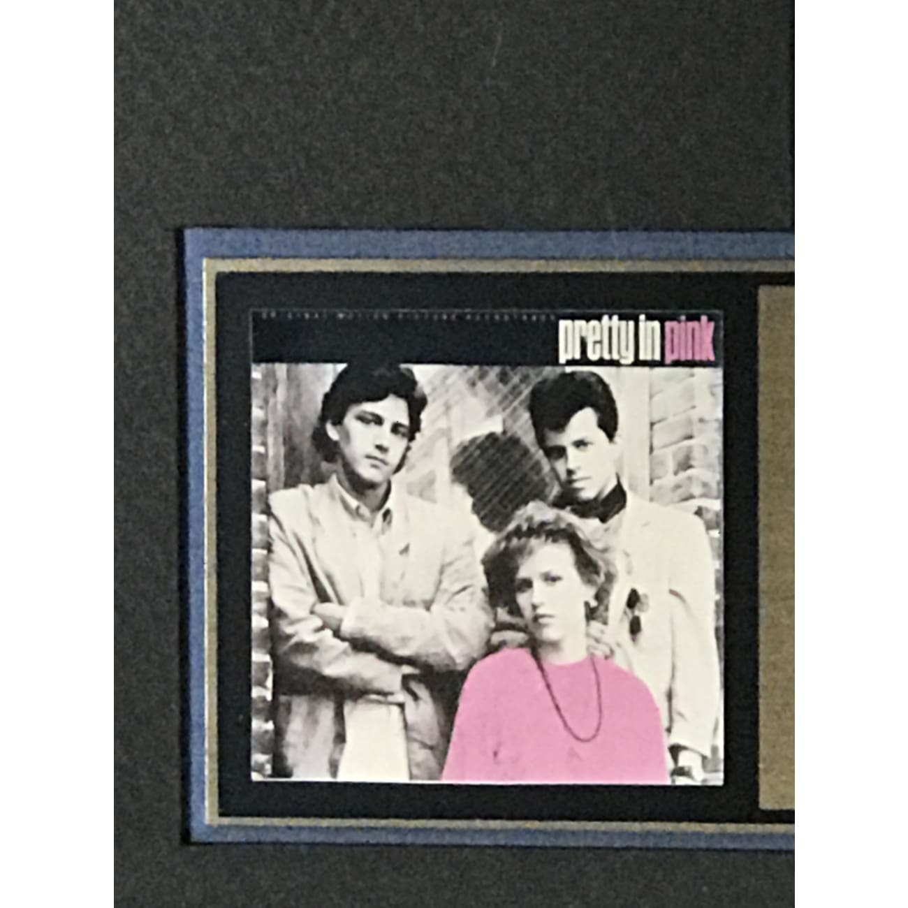 Pretty In Pink Original Soundtrack RIAA Gold Album Award - Perfect for 80s Music Collectors & Movie Fans
