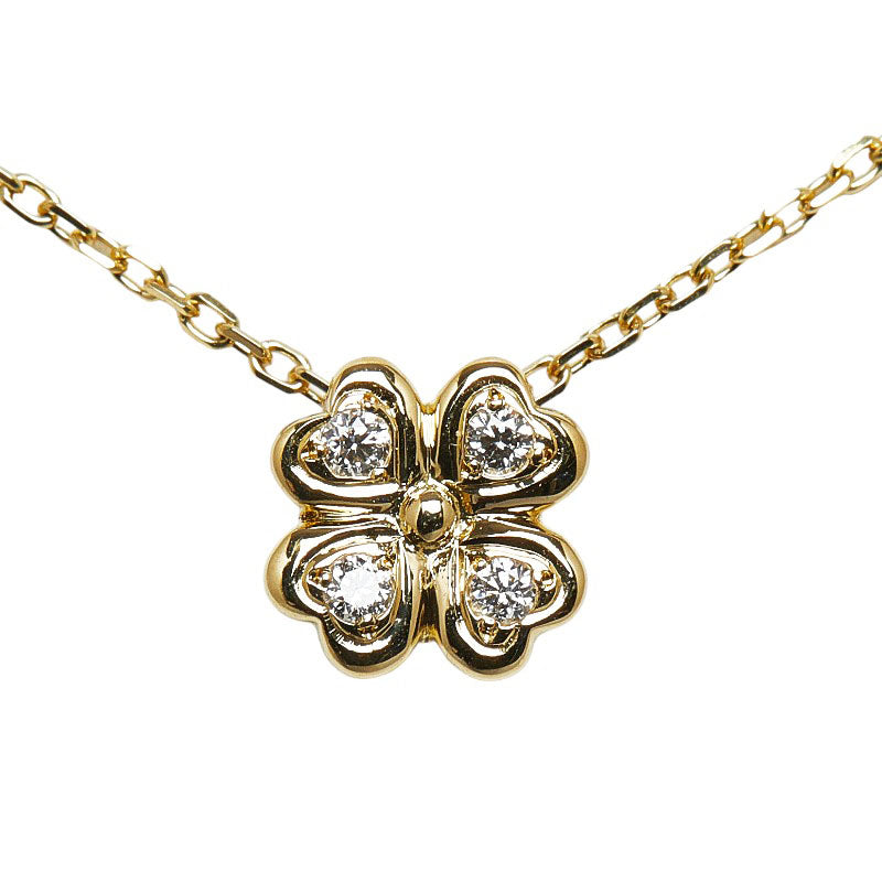 18K Gold Diamond Clover Pendant Necklace for Women - Elegant Four Leaf Clover Jewelry Gift for Birthday, Anniversary & Valentine's Day - Perfect for Everyday Wear & Special Occasions
