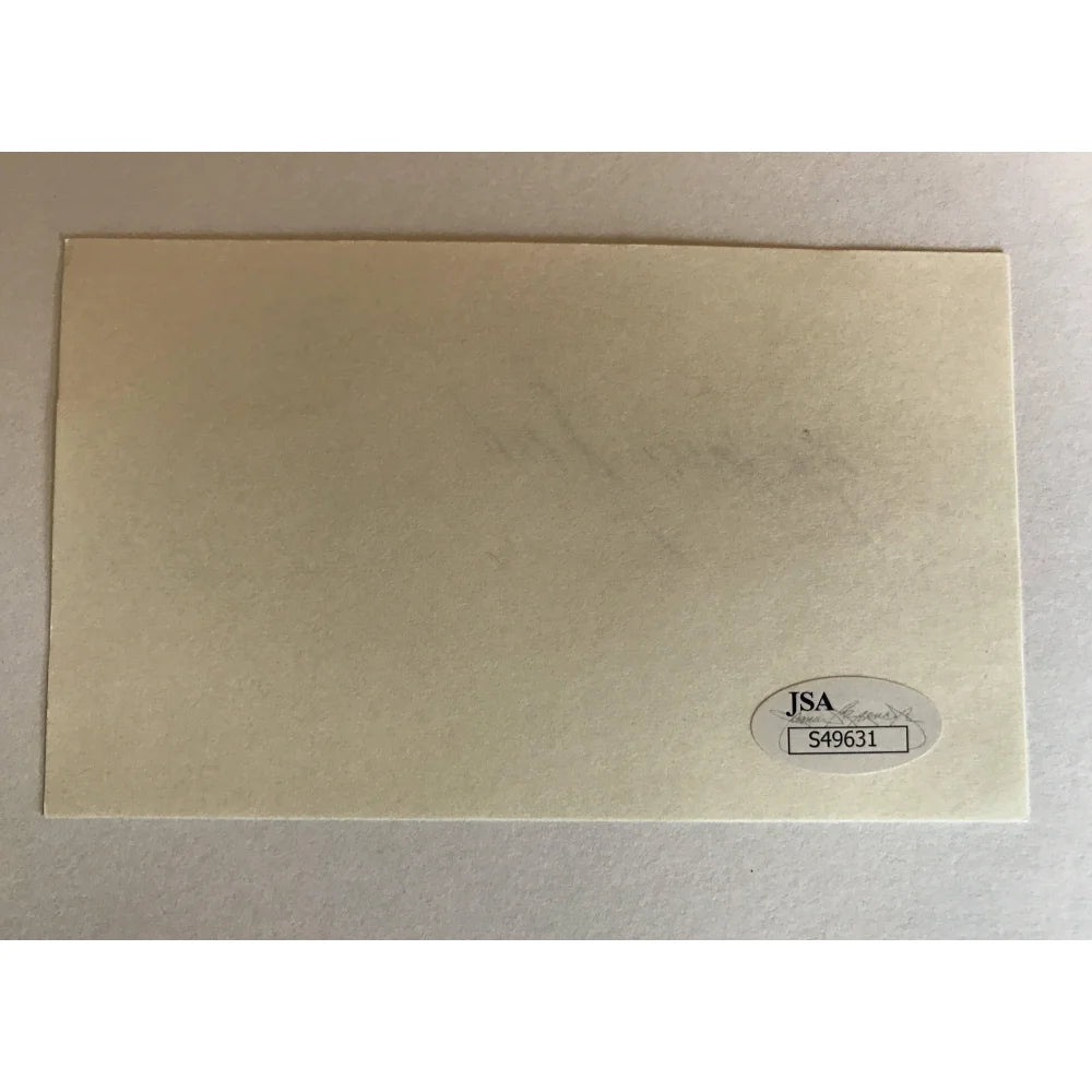 Marjorie Lord Signed 3x5 Index Card with JSA COA - Authentic Autograph from Make Room for Daddy TV Show - Perfect for Collectors, Fans & Memorabilia Displays