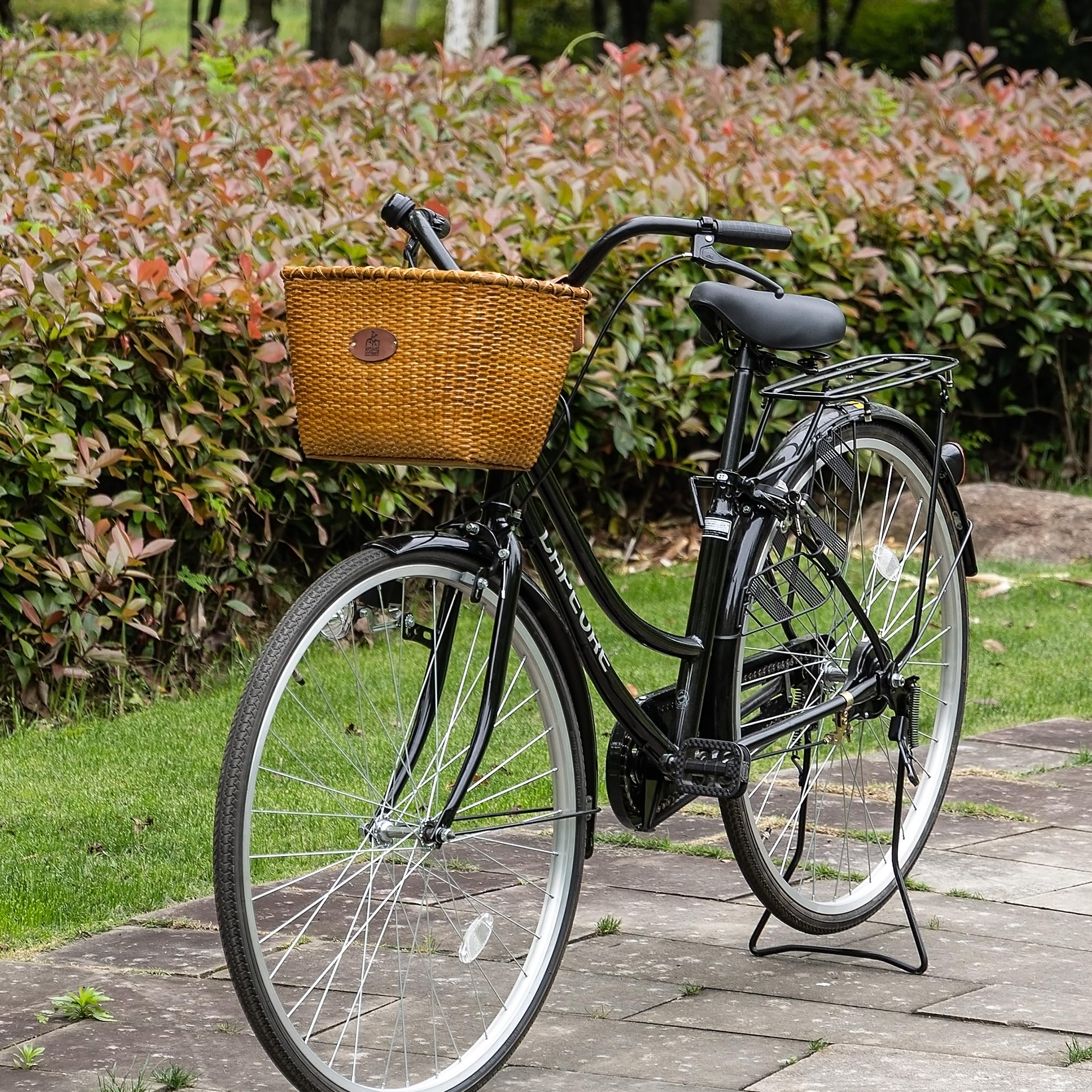 Handmade Rattan Bike Basket for Women - Retro Style Front Bicycle Basket for Adults | Perfect for Groceries, Picnics & Commuting