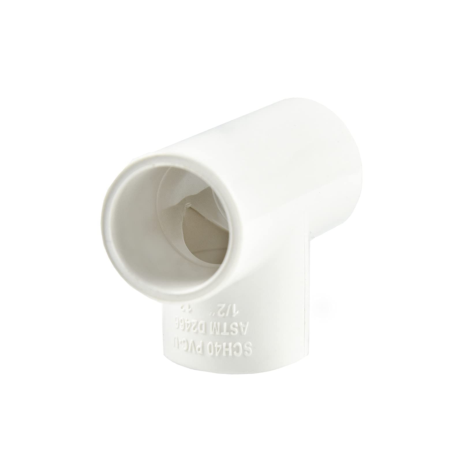 5-Pack 1.25 Inch 3-Way Tee Elbow PVC Pipe Fittings - Socket x Socket x Socket Schedule 40 PVC Coupling Adapter - High Tensile Strength, Easy Installation for Plumbing, Irrigation & Industrial Piping Systems