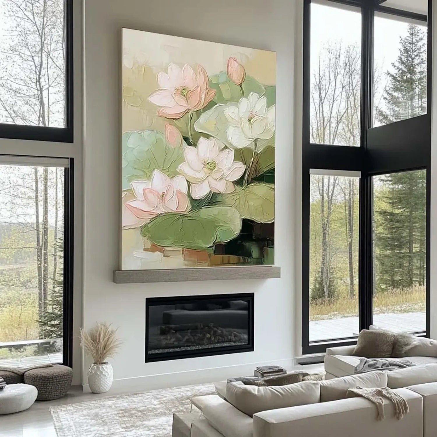 Abstract Canvas Art - Modern Floral and Tree Design #FT219 - Perfect for Living Room, Bedroom, and Office Wall Decor