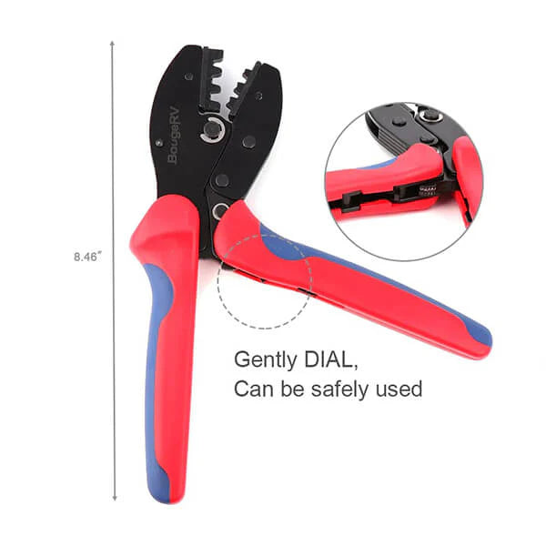 BougeRV Solar Panel Crimper Tool Kit - Professional PV Cable Lug Crimping Tool for Solar Panel Installations - Perfect for DIY Solar Projects and Off-Grid Systems
