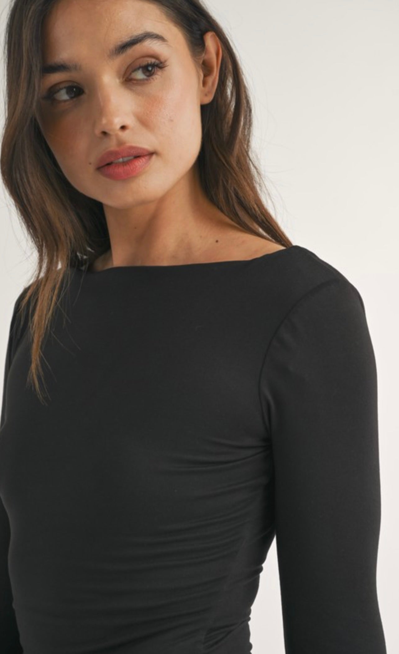 Stylish Black Long Sleeve High-Low Top for Women | Trendy Asymmetrical Blouse for Casual Wear, Office & Date Night Outfits