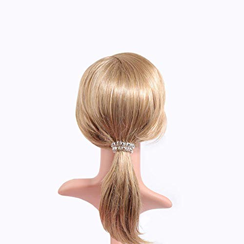 FAMEZA Spiral Hair Ties with Beads - 8 Pack No Crease Dent Ponytail Holders for Women & Girls | Soft Grip Coil Wire Phone Cord Hair Bands | Perfect for Workouts, Yoga, School & Everyday Use