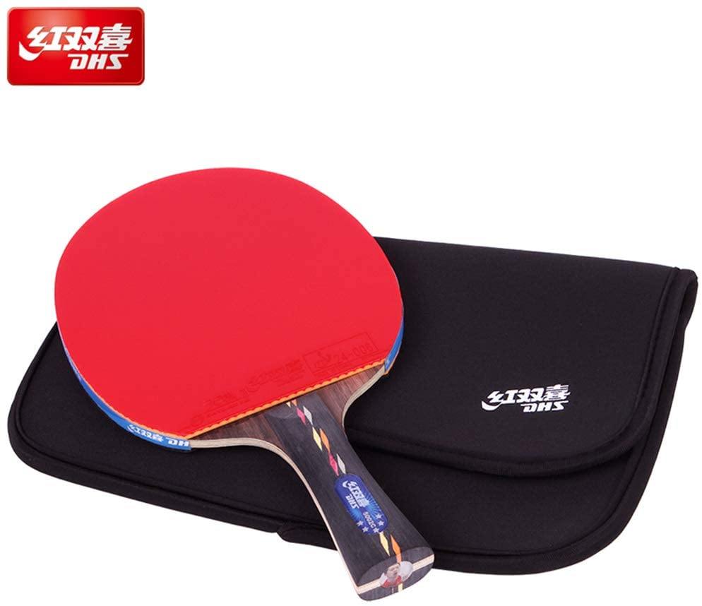 DHS R5002C Professional Table Tennis Racket Set - Shakehand Grip (FL) for Competitive Play & Training | Perfect for Indoor Sports, Club Matches & Home Practice