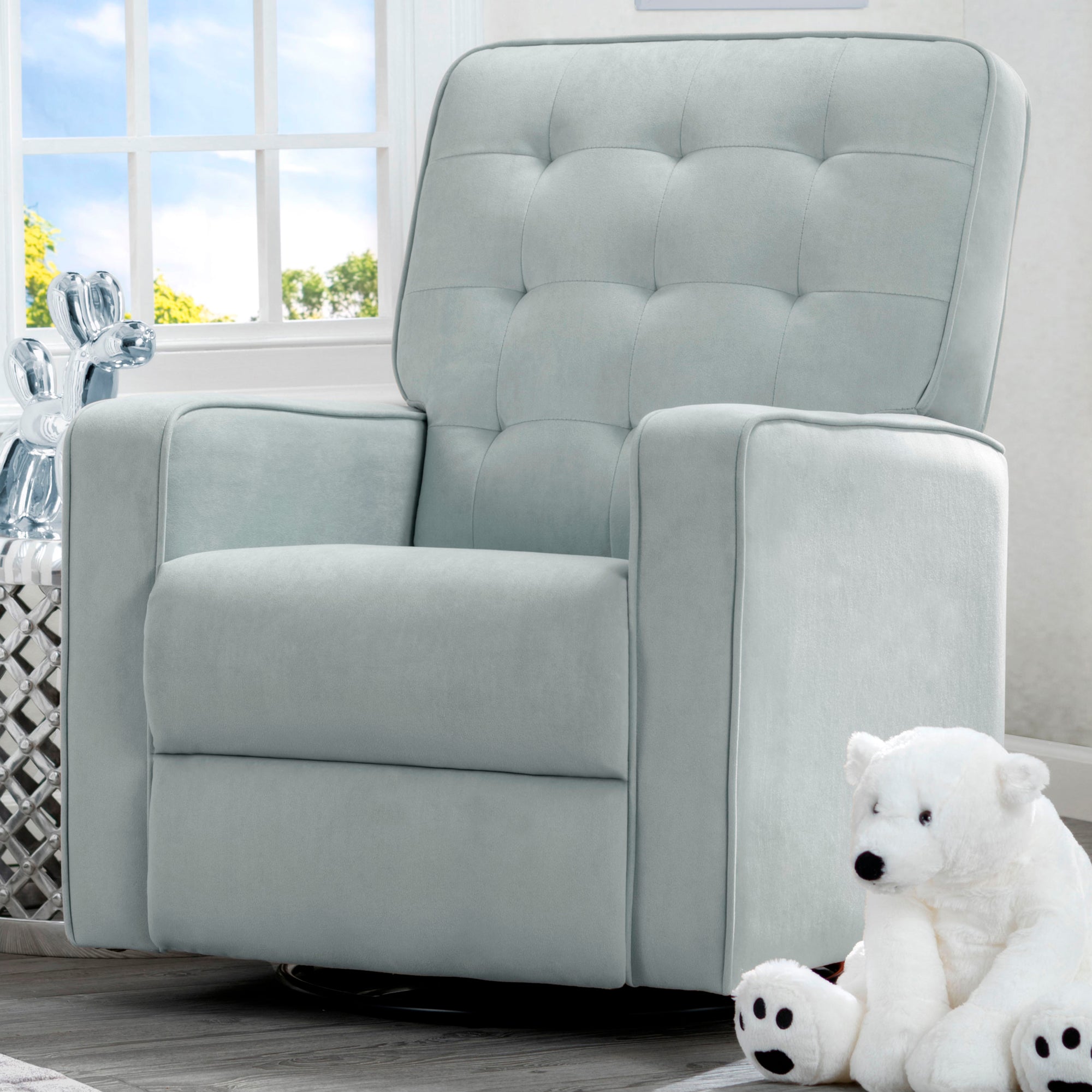 Gavin Nursery Glider Swivel Recliner Chair with LiveSmart Fabric by Culp - Perfect for Baby Nurseries, Breastfeeding & Relaxing
