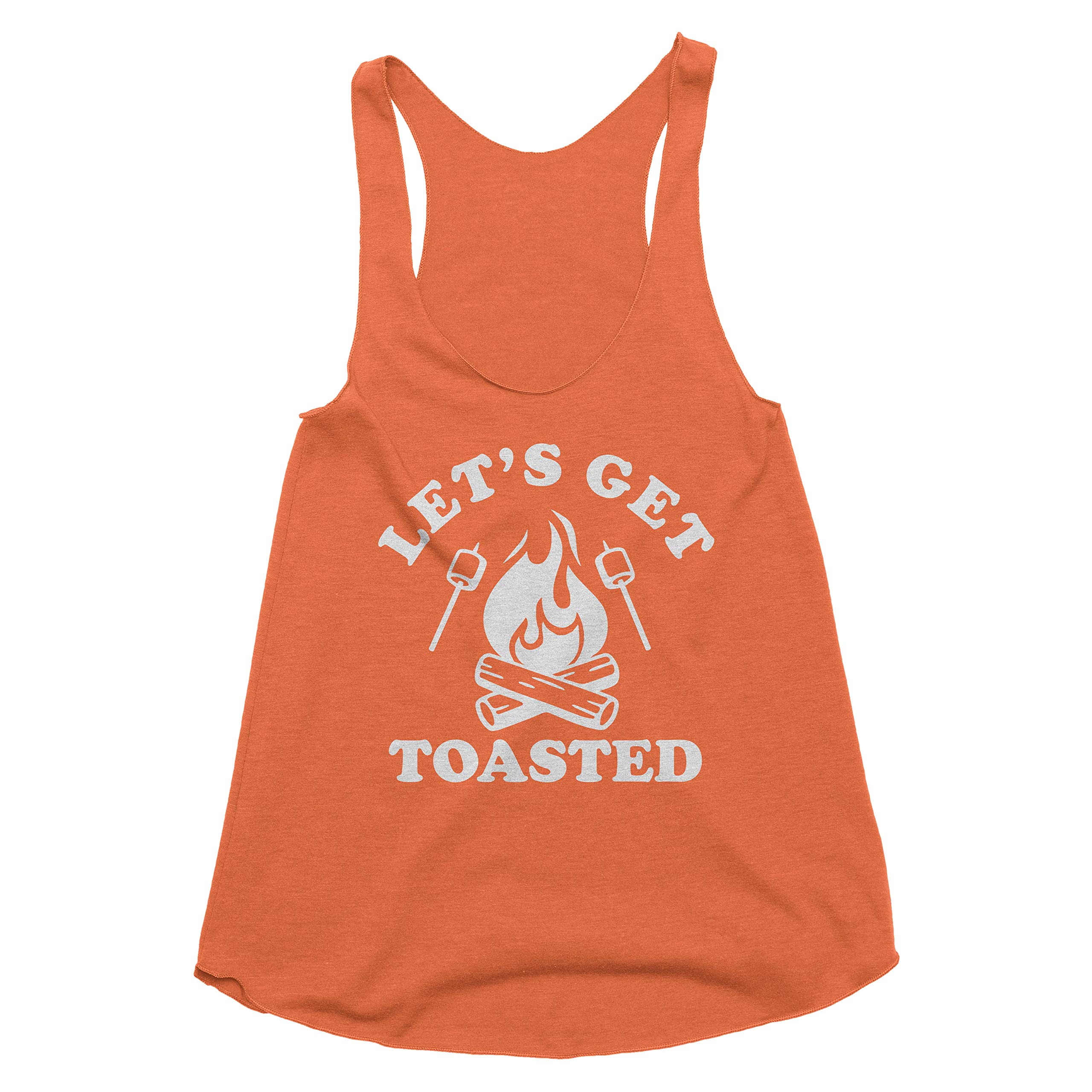 Funny Pineapple Let's Get Toasted Summer Vacation Graphic Tank Top - Perfect for Beach Parties, Camping Trips & Marshmallow Roasting