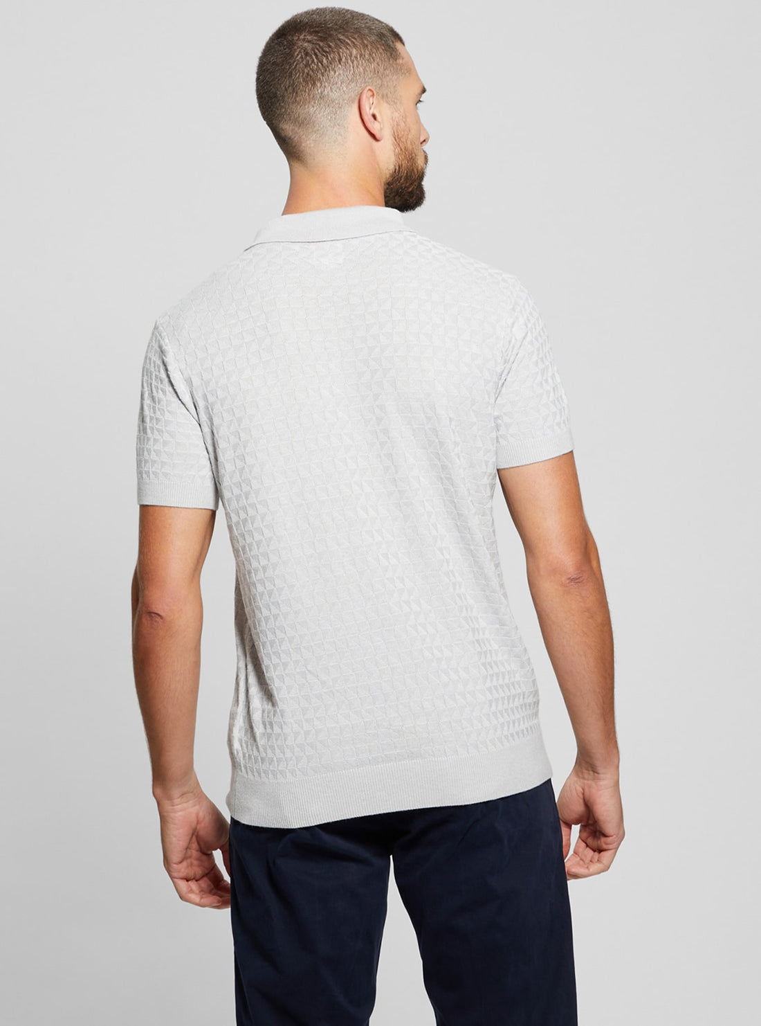 Grey Checkered Kyle Polo T-Shirt for Men - Stylish Casual Wear for Everyday Outfits & Summer Fashion