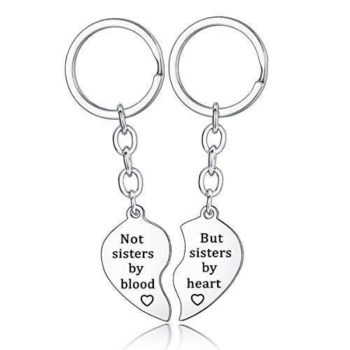 Best Friend Keychain - Cute Sister Keyring Gift Set for Birthday, Anniversary & Friendship - Perfect for Sisters, BFFs & Loved Ones | Great for Gifting, Jewelry Organizers & Daily Carry