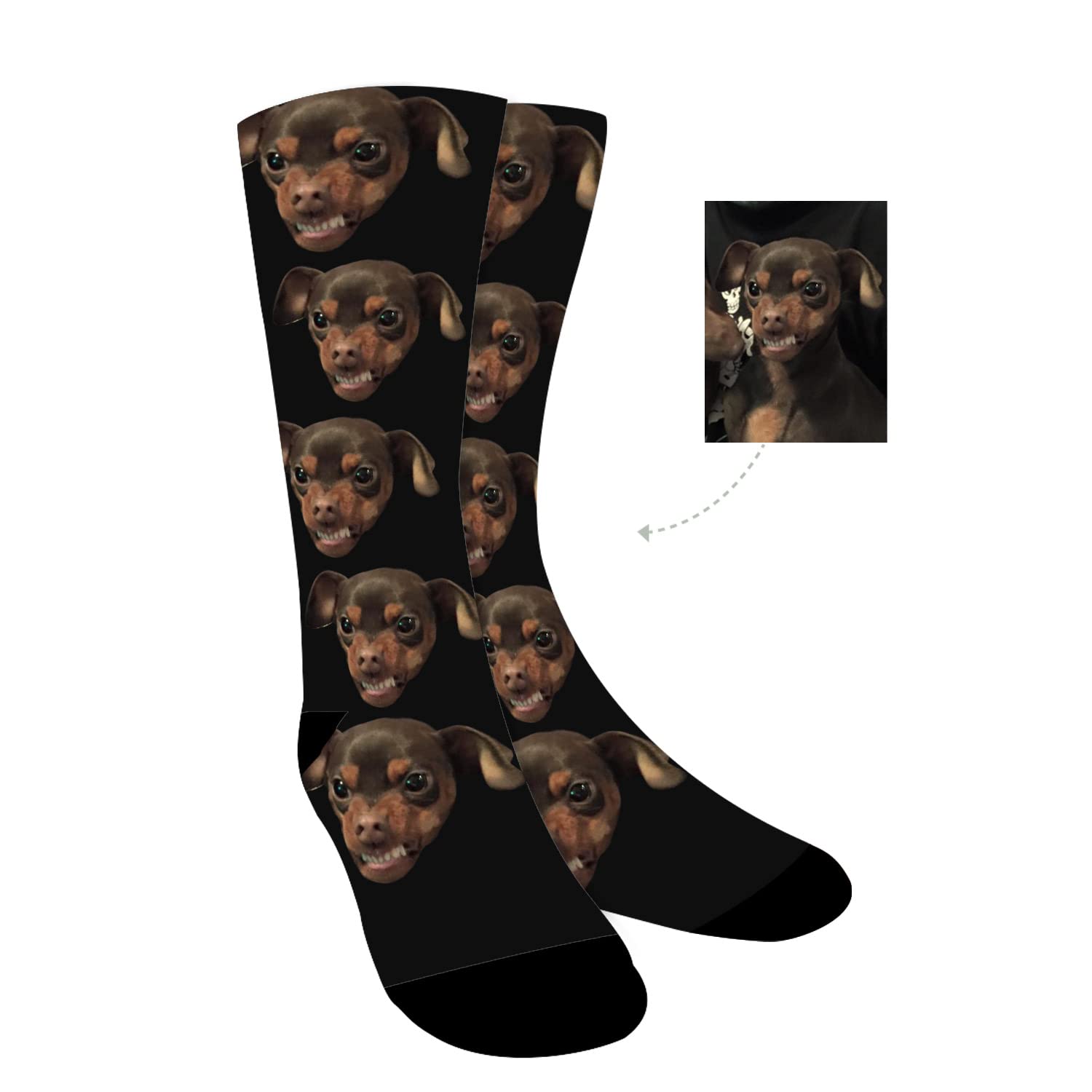 Custom Photo Socks with Your Face - Personalized Dog Socks for Men & Women | Unique Gift for Pet Lovers, Couples & Family - Wear Your Memories for Special Occasions & Everyday Comfort
