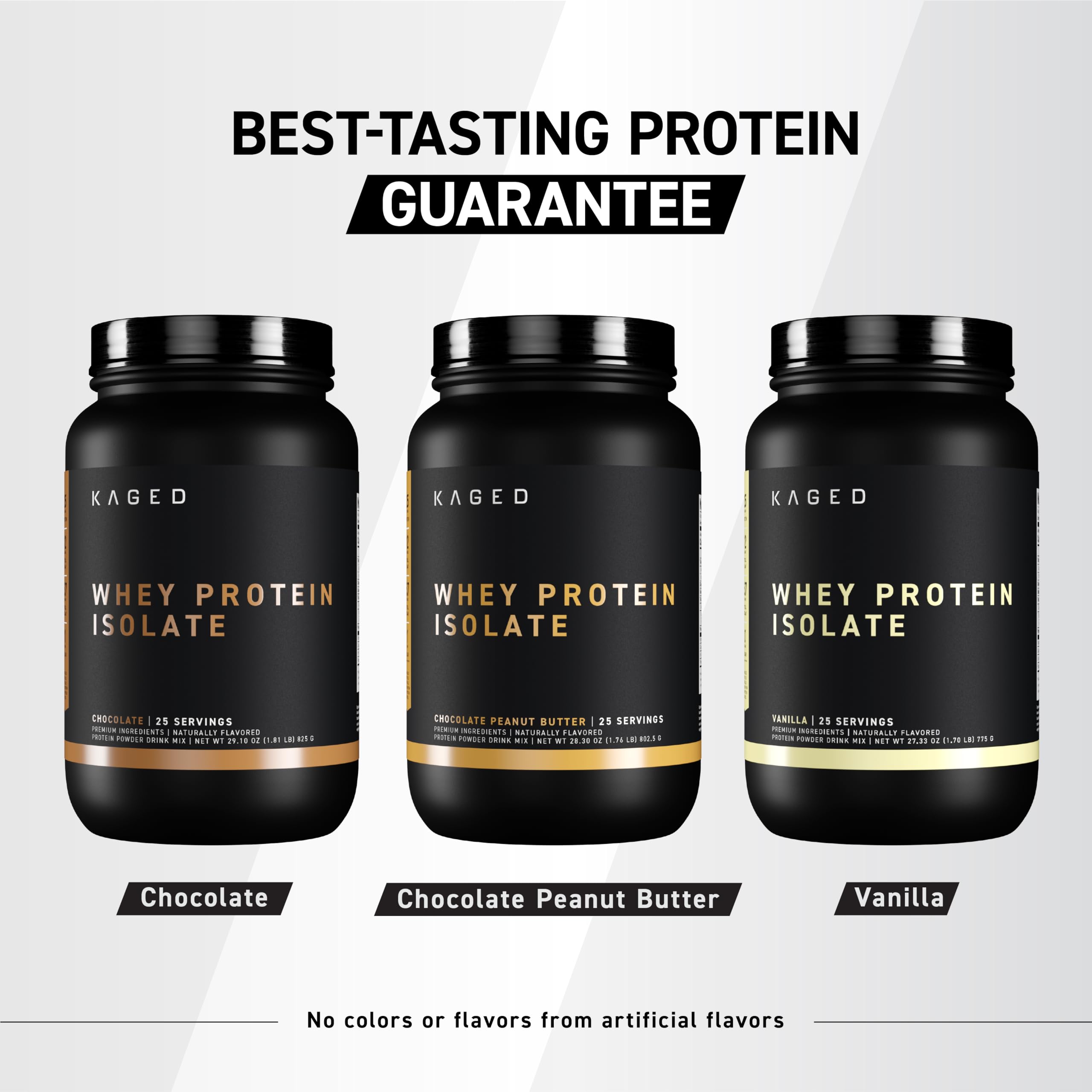 Kaged Whey Protein Isolate Powder - PB Chocolate Flavor | 100% Pure Low Lactose Whey Protein for Post Workout Recovery | Muscle-Building Supplement with 25g Protein per Serving | Delicious Taste & Easy Mix for Shakes (25 Servings) | Ideal for Gym Recovery & Healthy Lifestyle