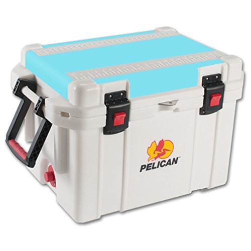 Pelican 45 qt Cooler Lid Wrap Cover Sticker Skin - MightySkins Solid Baby Blue | Protective Vinyl Decal for Outdoor Camping, Beach & Tailgating Accessories