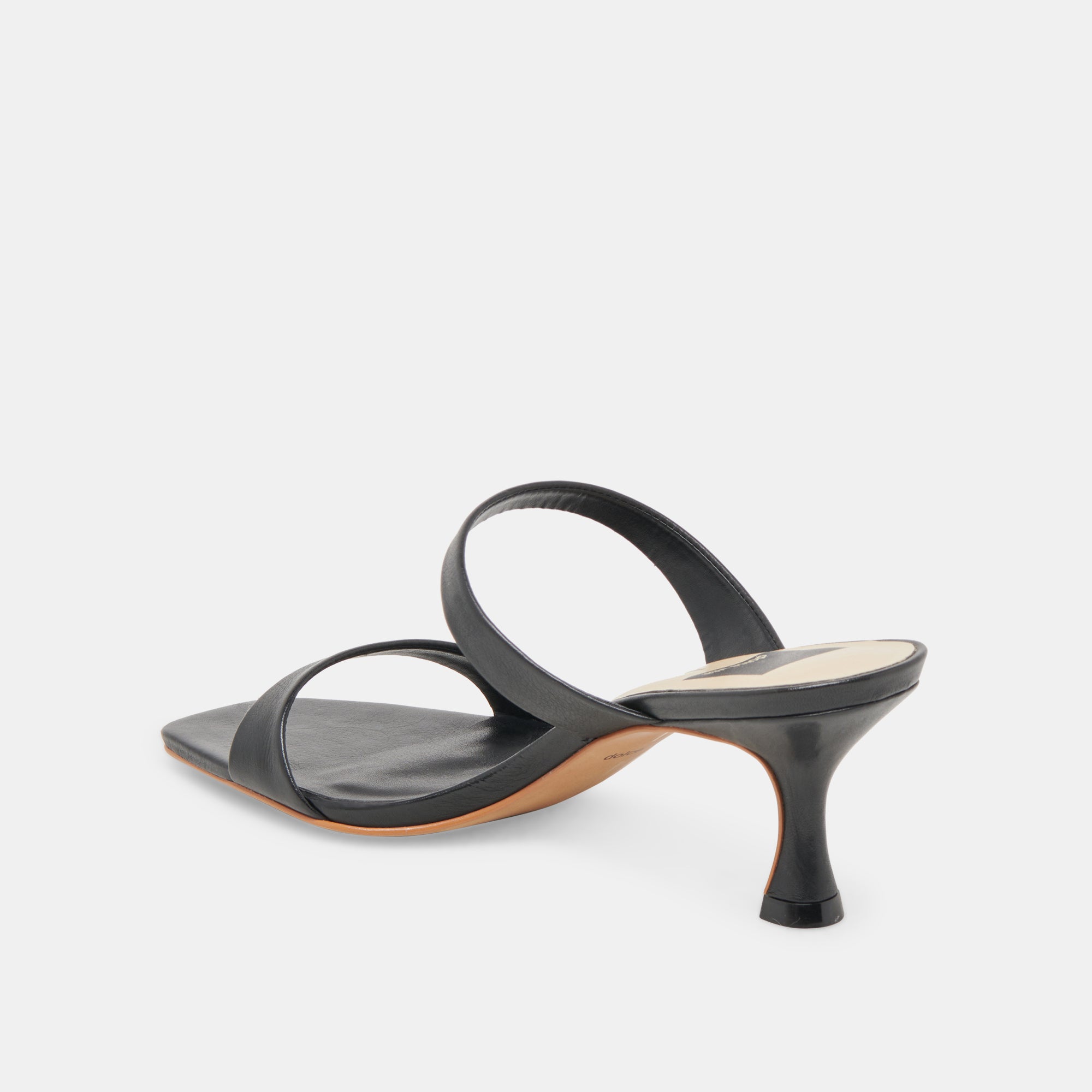 GENORA Women's Black Leather High Heels - Stylish Dress Shoes for Work, Party & Evening Events