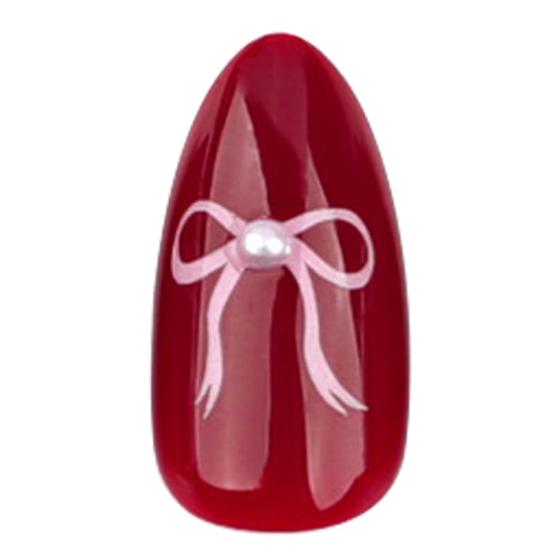 Wine Red & Bow Pearls