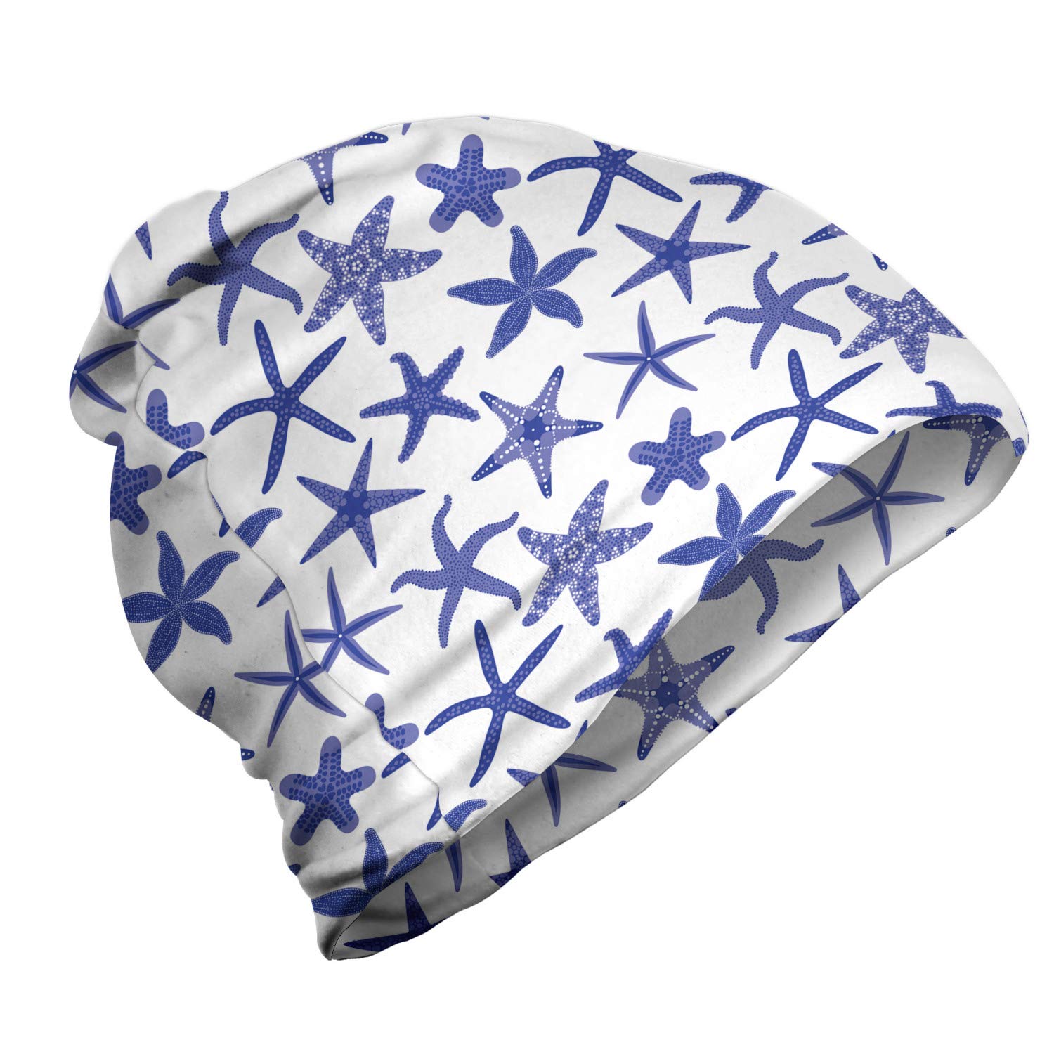 Ambesonne Unisex Beanie - Stylish Starfish Design for Men & Women - Warm Knit Hat for Hiking, Outdoor Activities & Winter Fashion