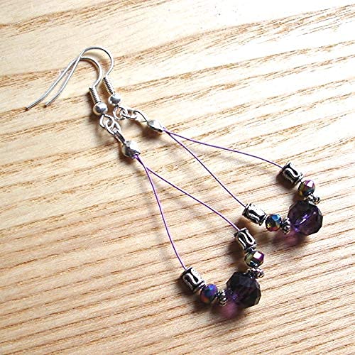 Sparkle Crystal Loop Earrings for Women - Birthday Gift for Her - Handmade Jewelry for Parties & Gifting