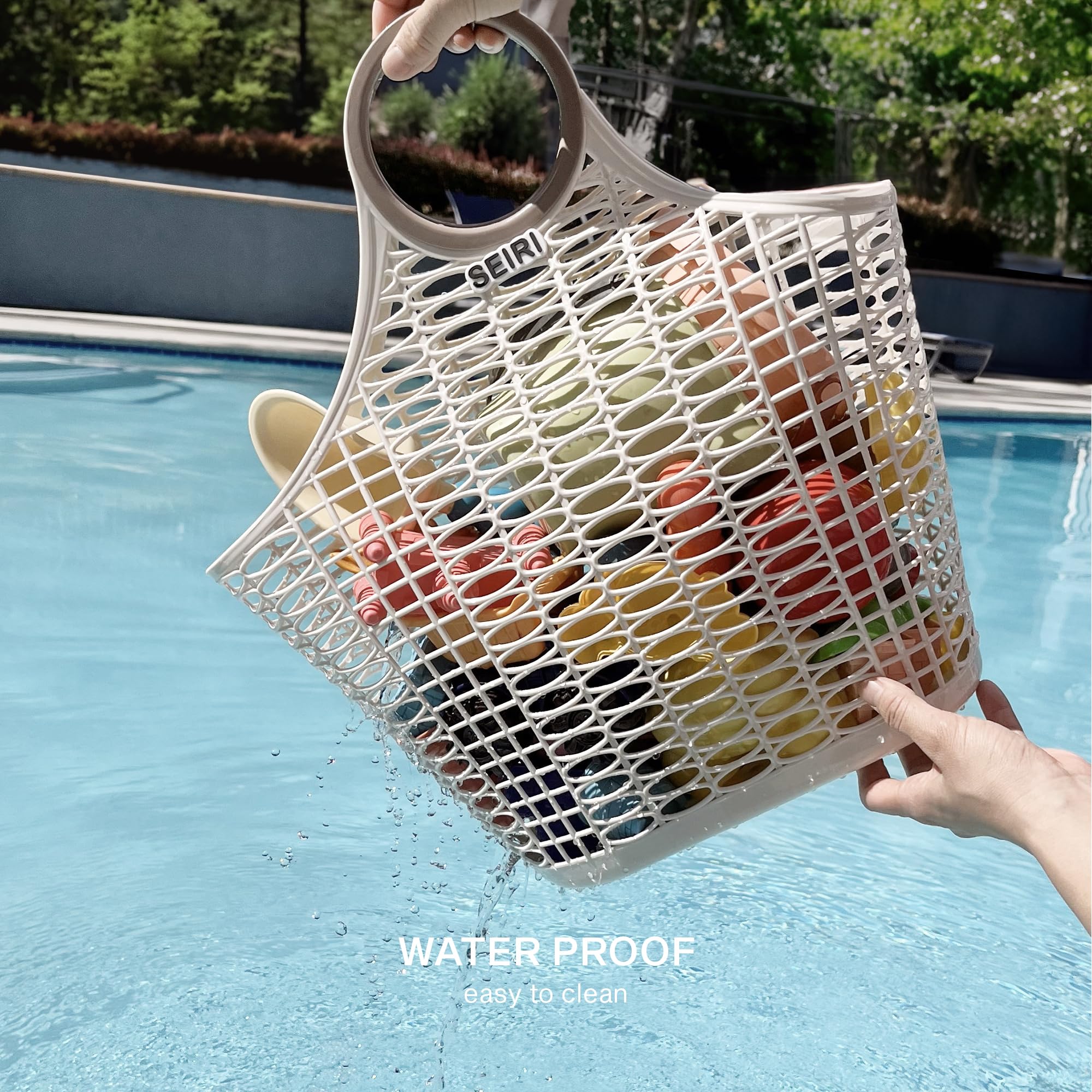 Retro Jelly Tote Bags 2-Pack for Beach, Pool & Picnic
