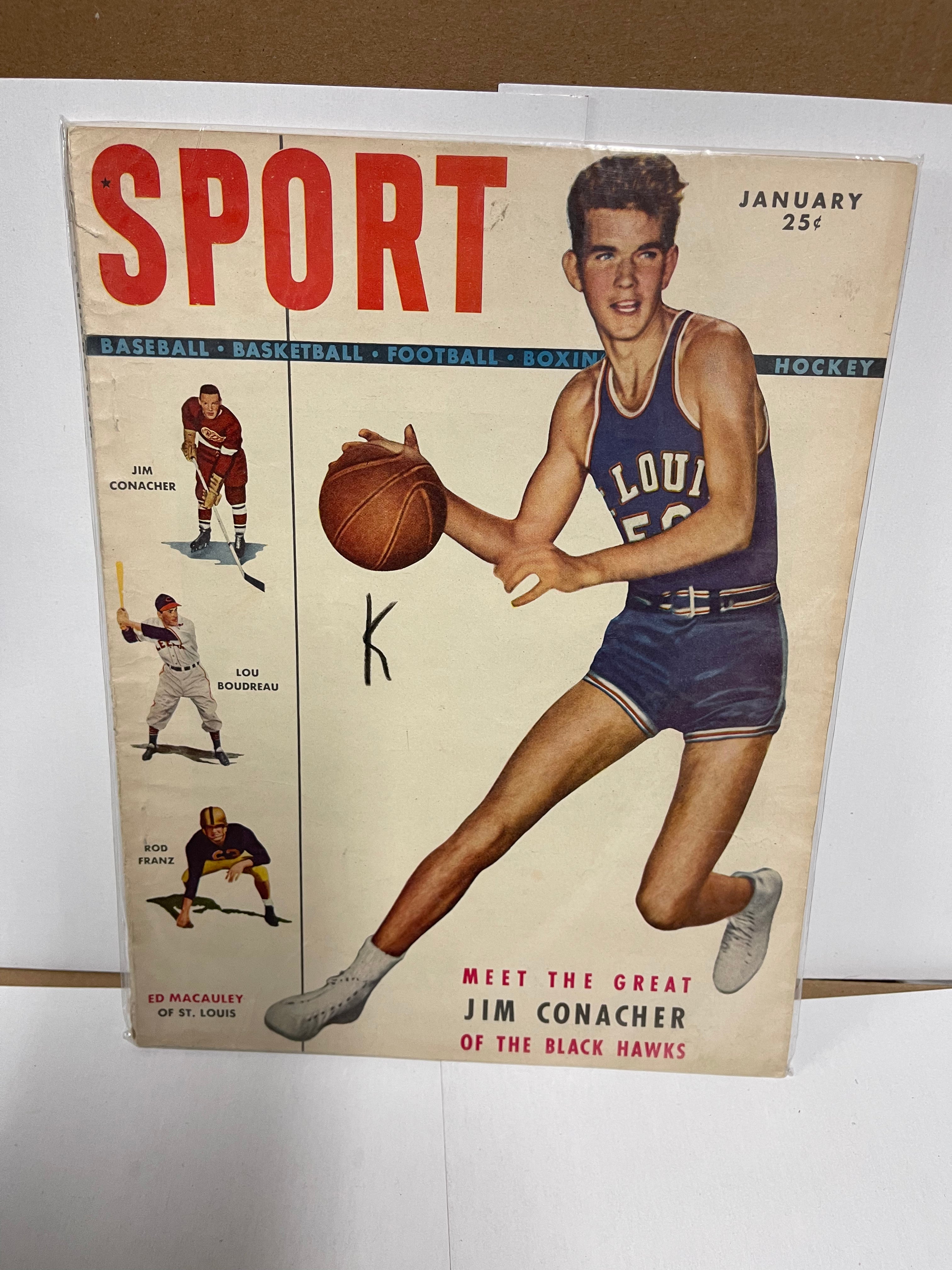 Vintage January 1949 Sports Magazine - Rare Collectible Sports Memorabilia for Fans & Historians | Perfect for Display, Gift Giving & Sports Enthusiast Collections