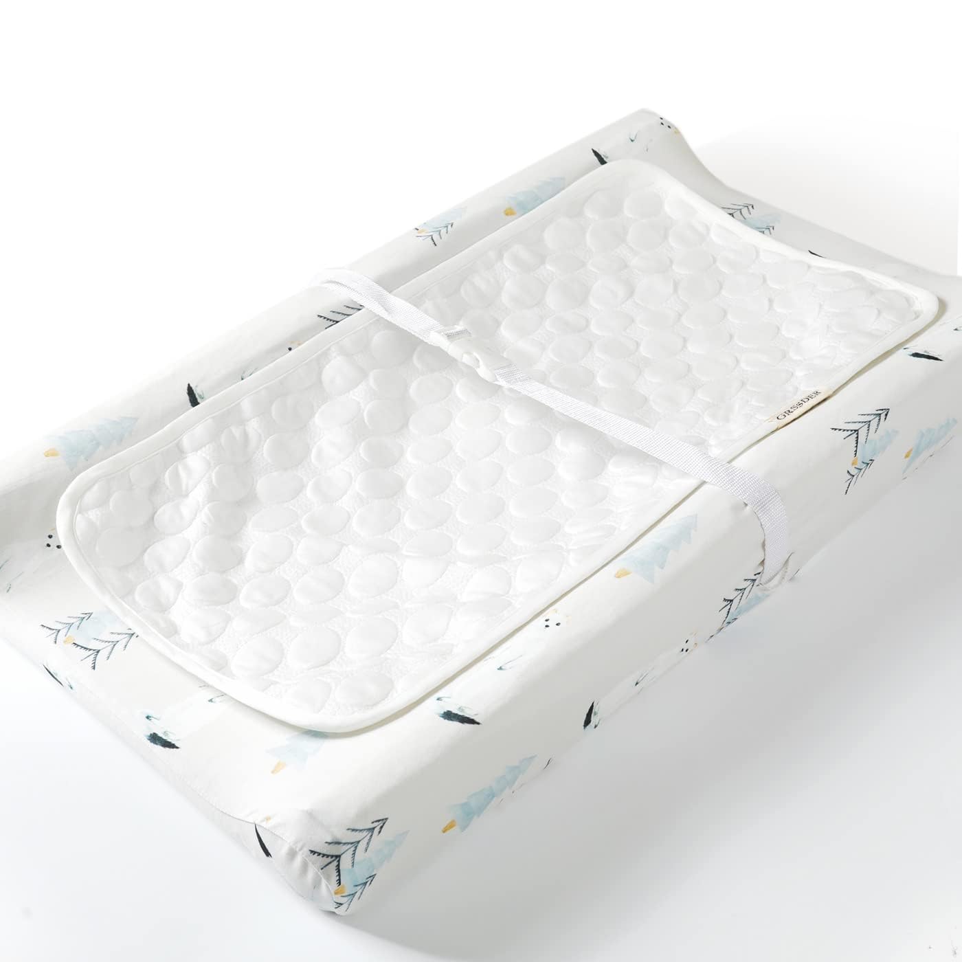 GRSSDER Quilted Waterproof Changing Pad Liners 2 Pack - Ultra Soft 13