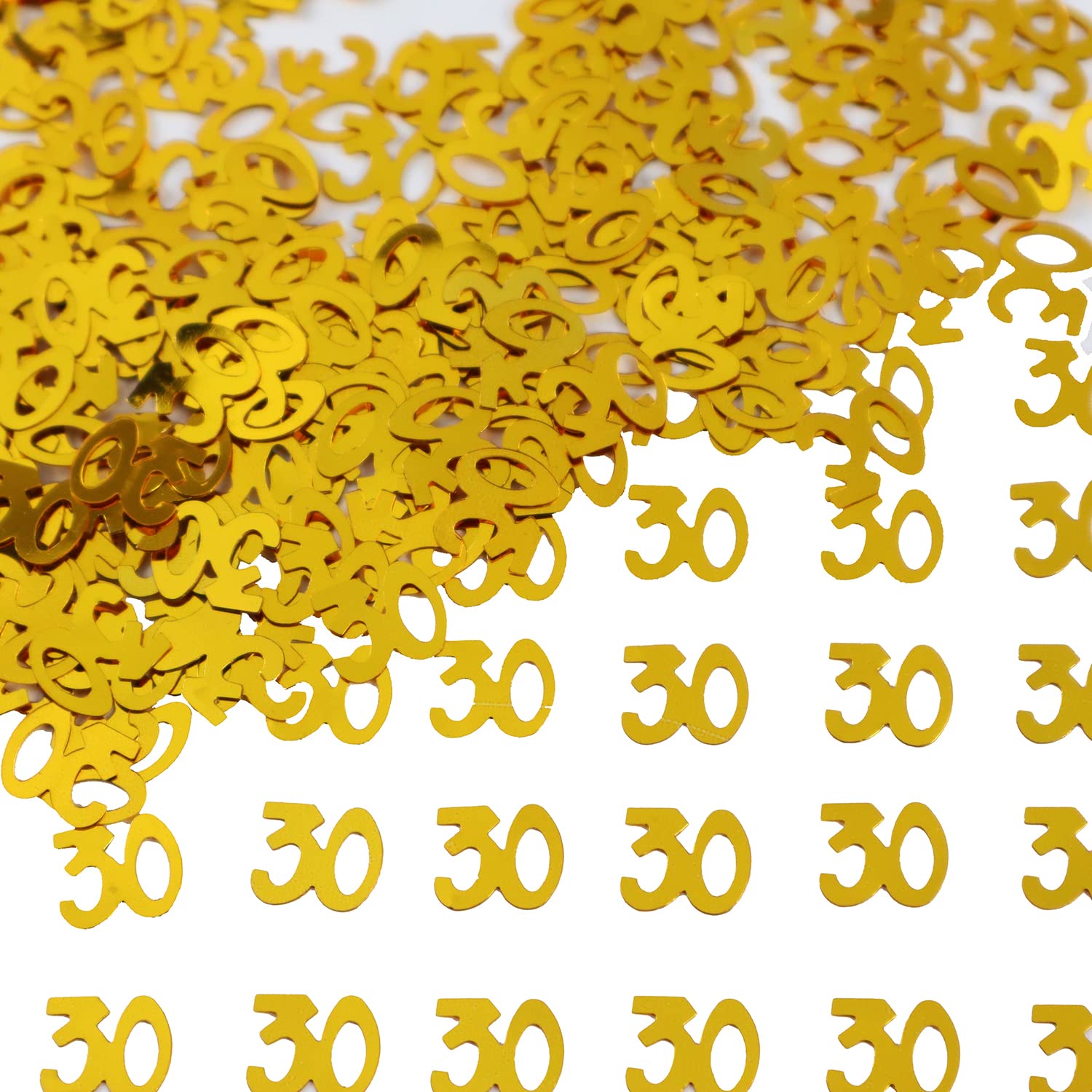 30th Birthday Confetti - Gold Number 30 Table Confetti for Birthday & Anniversary Party Decorations | Perfect for 30th Birthday Celebrations, Table Scatters, and Party Supplies