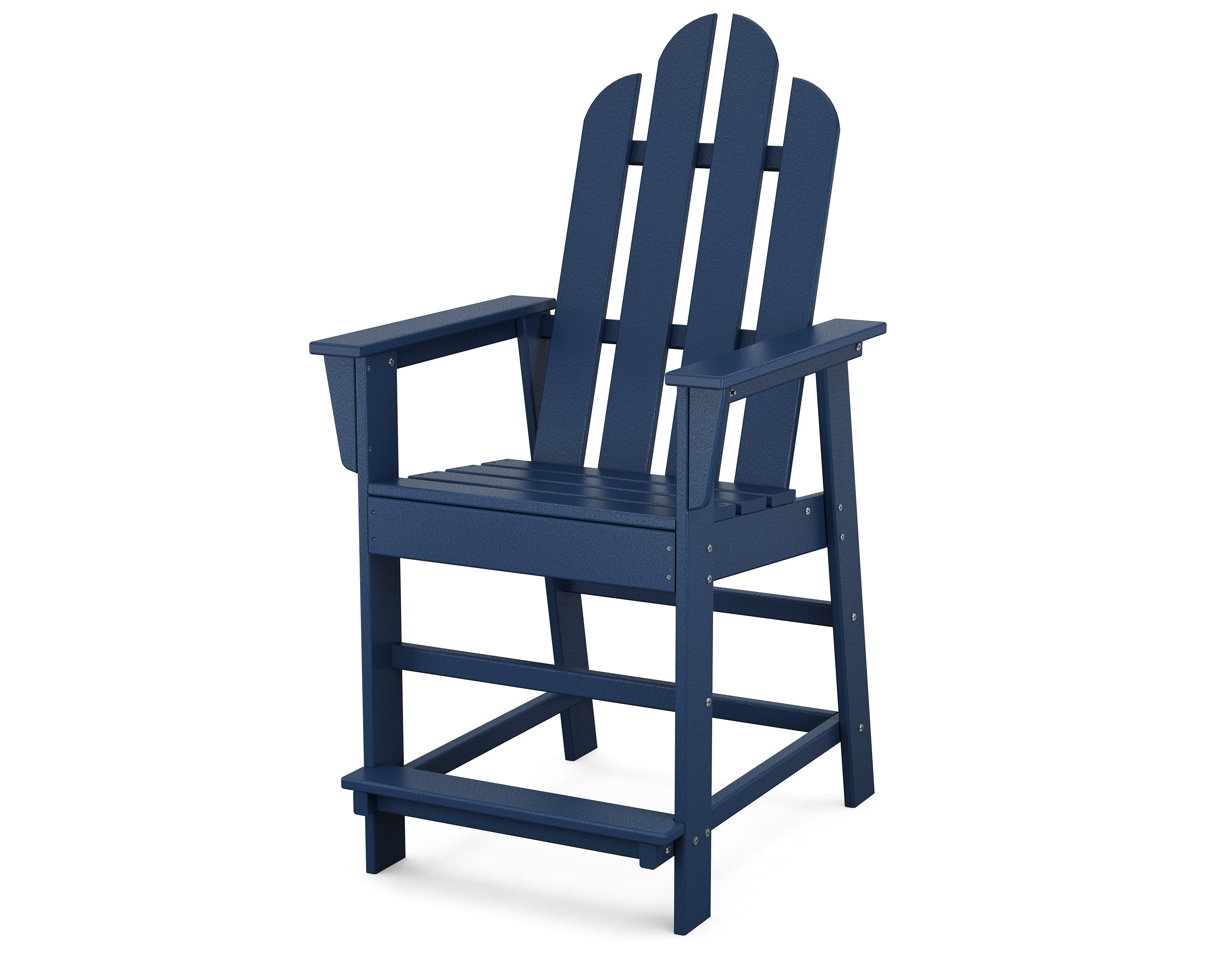 POLYWOOD Long Island Counter Height Chair - Durable Outdoor & Indoor Bar Stool for Kitchen, Patio, Deck - Weather-Resistant Recycled Plastic - Comfortable Back Support - Perfect for Dining & Entertaining