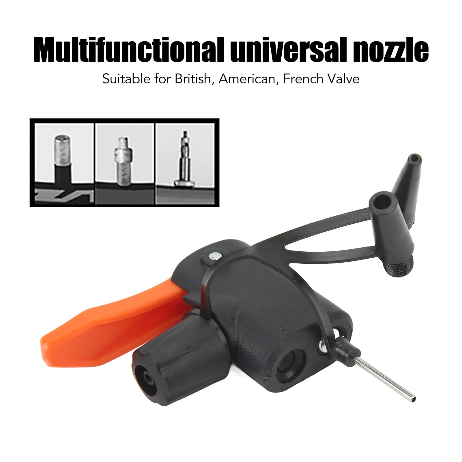 **Precision Bike Air Nozzle - Multi Valve Head for Bicycle Pumps | Portable & Adjustable Bike Pump Adapter | Ideal for Road Bikes, MTB & Commuting**