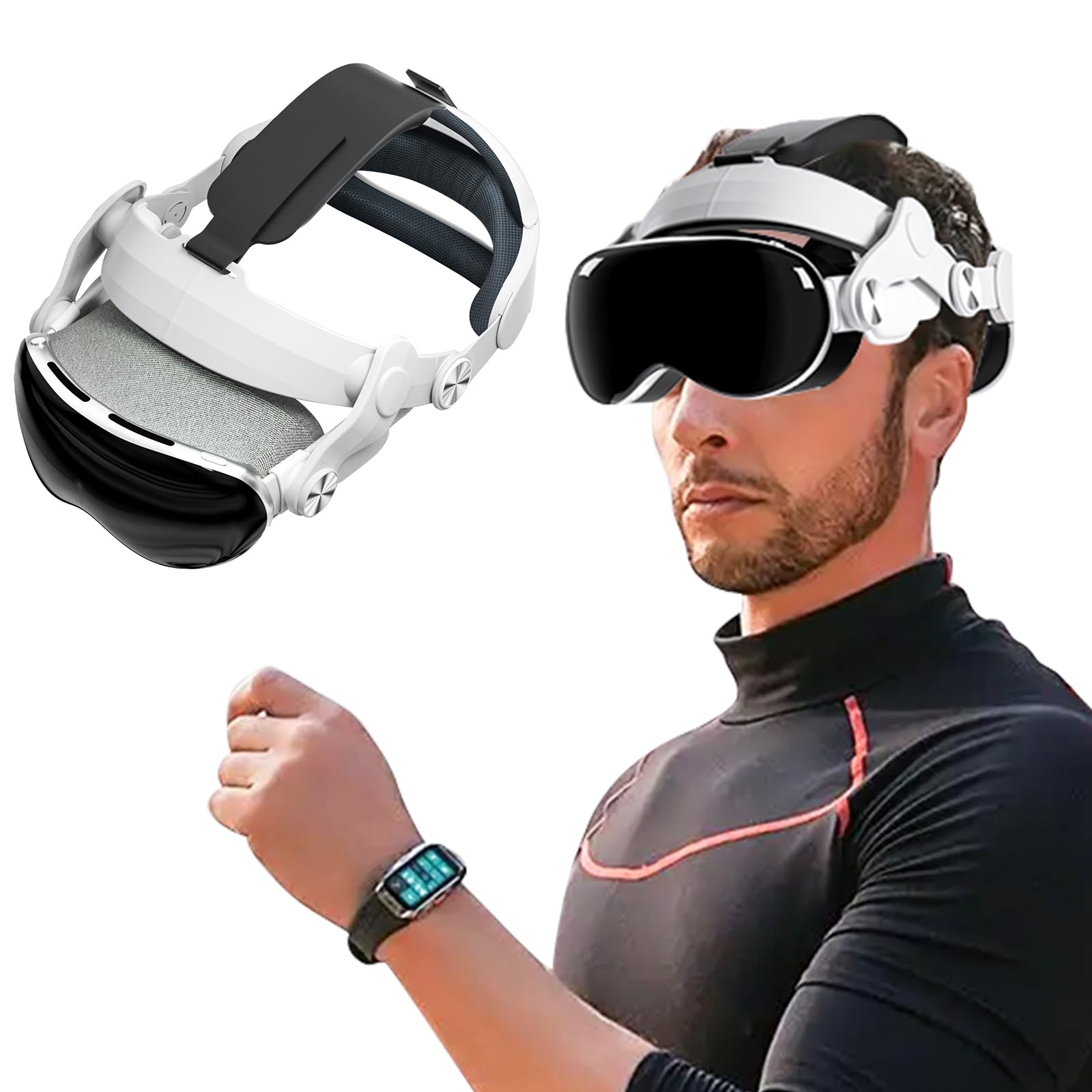 G-STORY Adjustable Comfort Head Strap for Apple Vision Pro VR Headset - Soft Cushion Lightweight Replacement Strap Reduces Facial Pressure | Perfect for Gaming, Movies & Virtual Reality Experiences