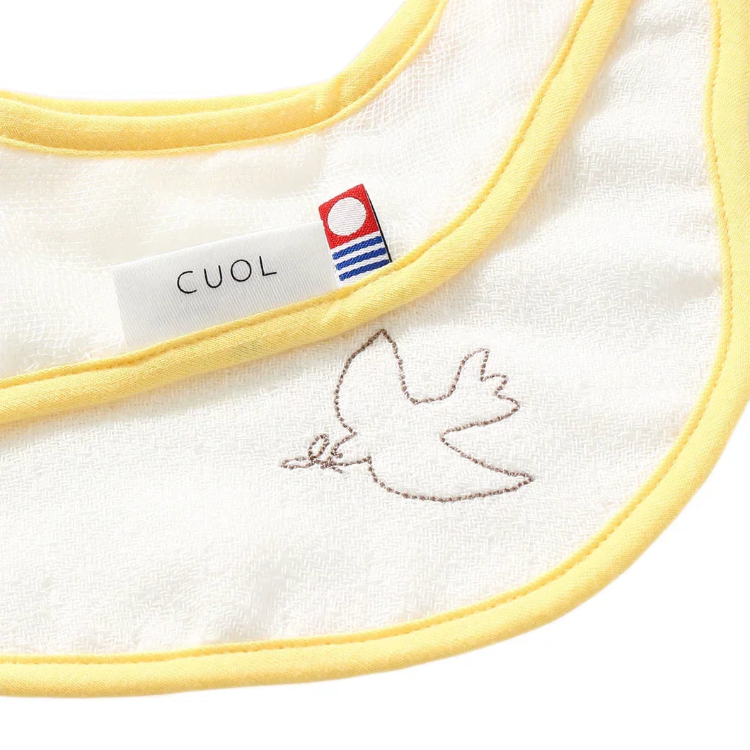 Hartwell Imabari 3-Layer Muslin Baby Bib - Ultra Soft & Gentle 30cm Drool Bib for Newborns & Infants - Perfect for Feeding, Teething & Messy Playtime