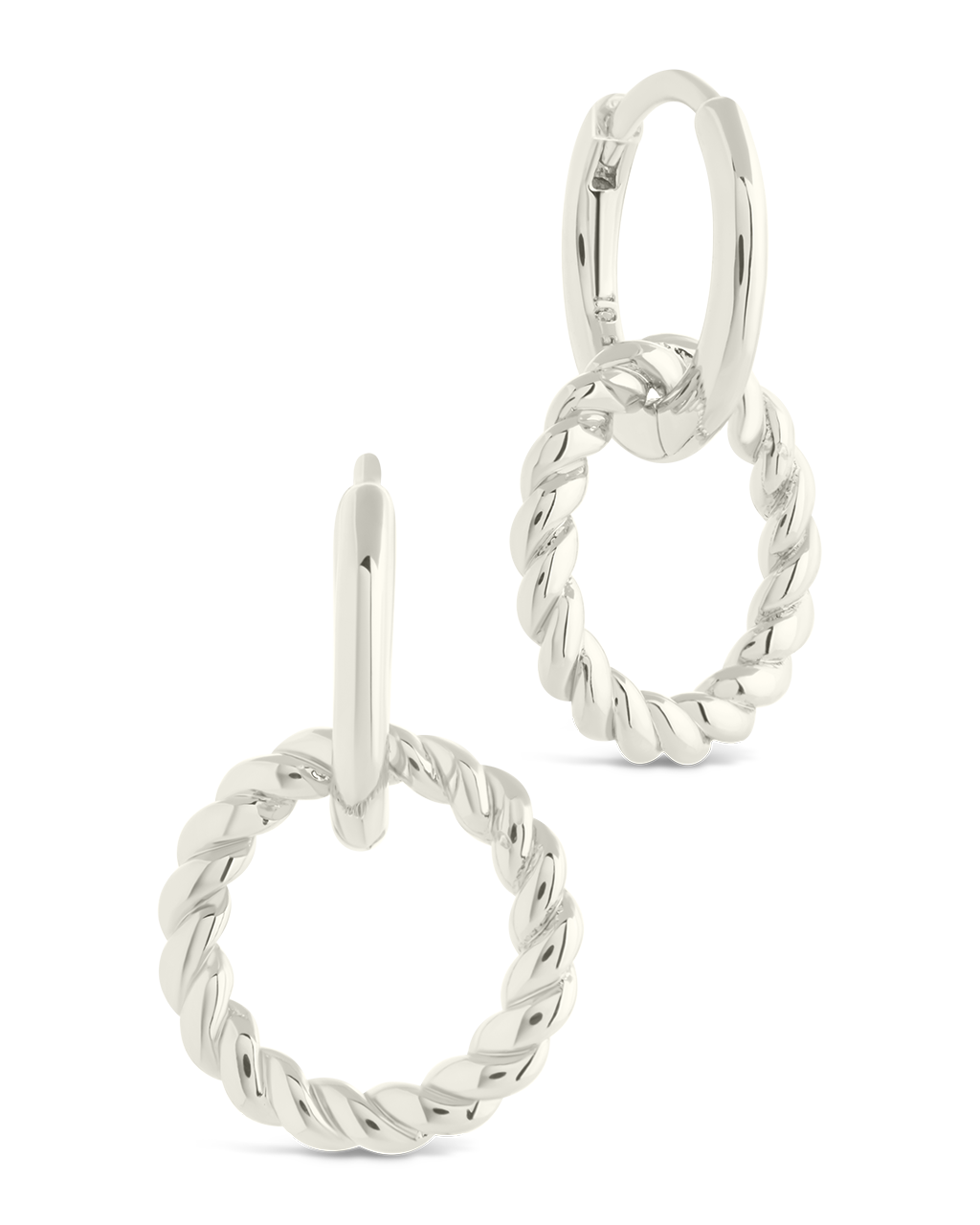 Hassie Delicate Twist Hoop Earrings for Women - Elegant Gold/Silver Dangle Earrings for Everyday Wear, Date Night & Special Occasions