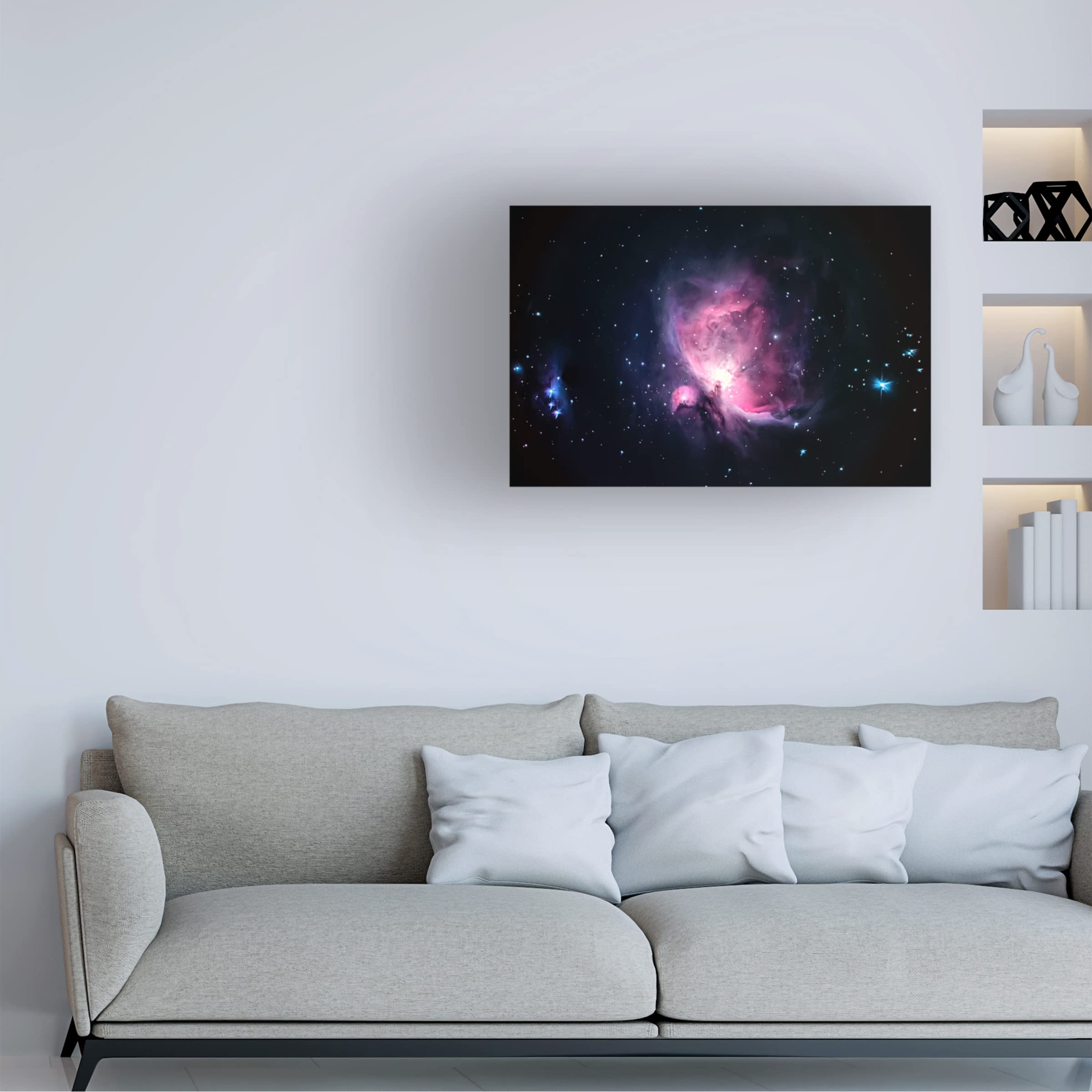 Trademark Fine Art 'Orion Nebula' Canvas Wall Art by Andrea Auf dem - Stunning Space Galaxy Decor for Living Room, Bedroom & Office