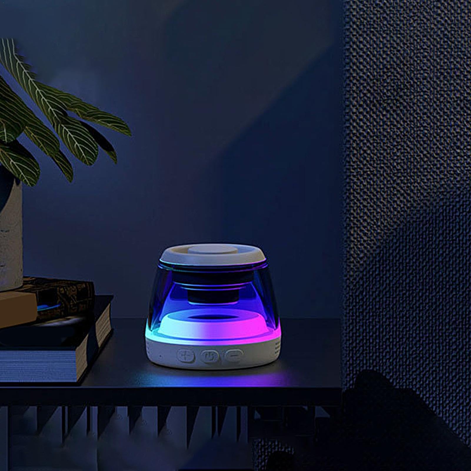 Kasmole Small Wireless Bluetooth Speaker with RGB LED Light Show, IPX5 Waterproof, Stereo Pairing - Portable Outdoor Speaker for Camping, Beach, Pool Party & Home Use