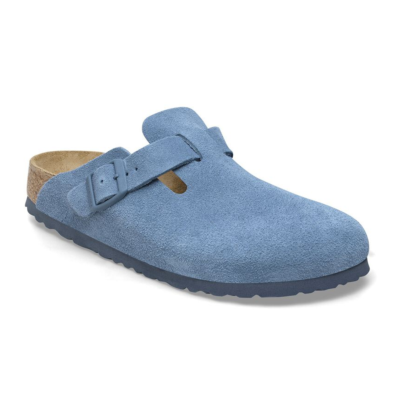 Birkenstock Boston Soft Footbed Narrow Clog (Women)   Elemental Blue Suede