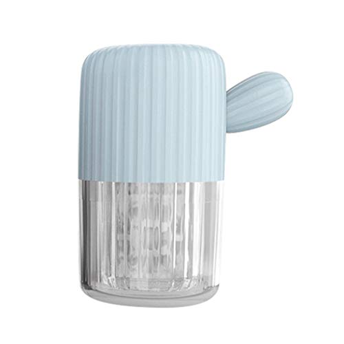 Monochrome Contact Lens Cleaning Case - 6.3x5.4x3.7cm Plastic Travel Storage Box with Manual Rotating Cleaner | Portable Eyecare Solution for Travel, Home & Daily Use