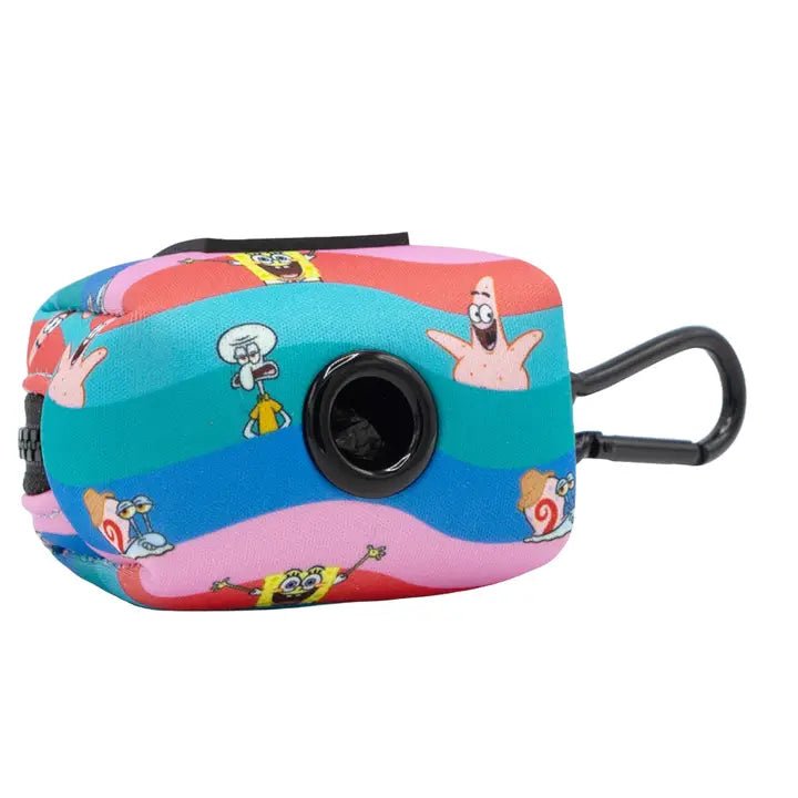 Spongebob Squarepants™ and Friends Dog Waste Bag Holder - Portable Poop Bag Dispenser for Dogs - Perfect for Walking, Hiking, and Park Cleanup