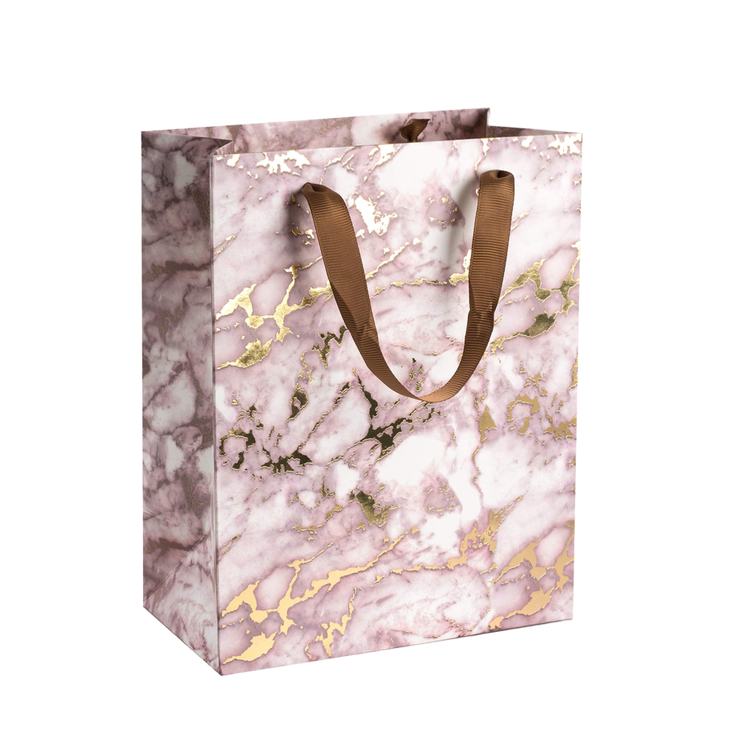 Elegant Marble Wedding Favor Bags - 12 Pack for Bridal Showers & Parties (9x7x4