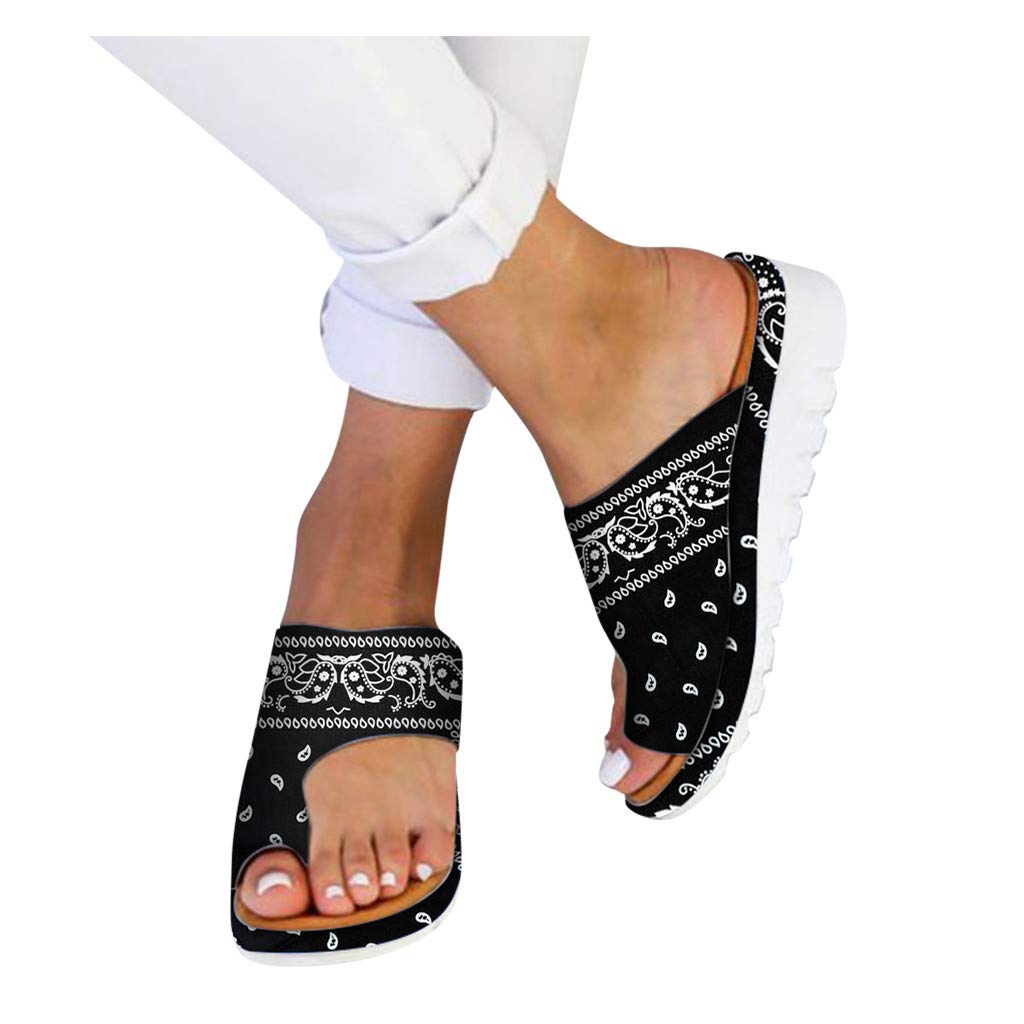 Vedolay Women's Heeled Thong Sandals with Arch Support – Comfortable Flip Flops for Walking, Beach, and Casual Outings