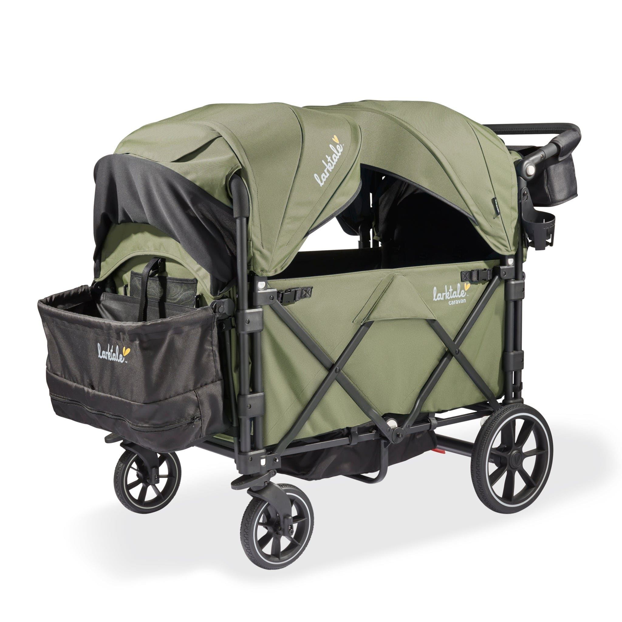 Larktale 2024 Caravan Quad Stroller Wagon - 4-in-1 All-Terrain Baby Stroller & Wagon for Outdoor Adventures, Beach, Park, and Shopping