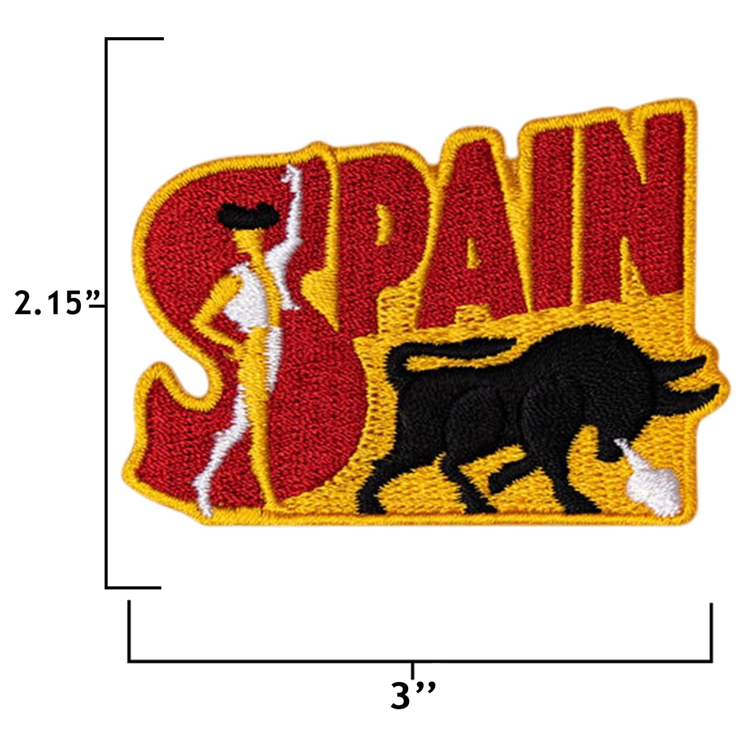 Vagabond Heart Spain Patch - Bullfighting Iron On Travel Badge | Spain Souvenir & Travel Accessories | Perfect for Backpacks, Jackets & Scrapbooking