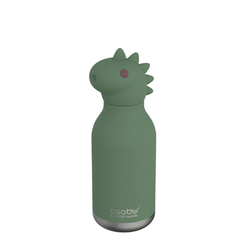 Dinosaur Bestie Water Bottle - Cute Insulated Stainless Steel Tumbler for Kids, School, Outdoor & Travel - BPA-Free Leak Proof Design