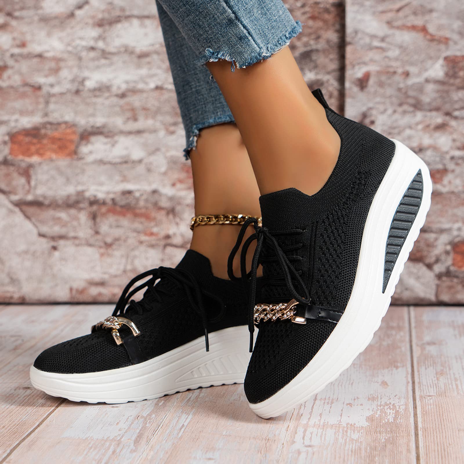 **Women's Slip-On Walking Sneakers - Breathable Mesh Lightweight Non-Slip Casual Running Shoes for Work, Gym, Travel & Everyday Wear**