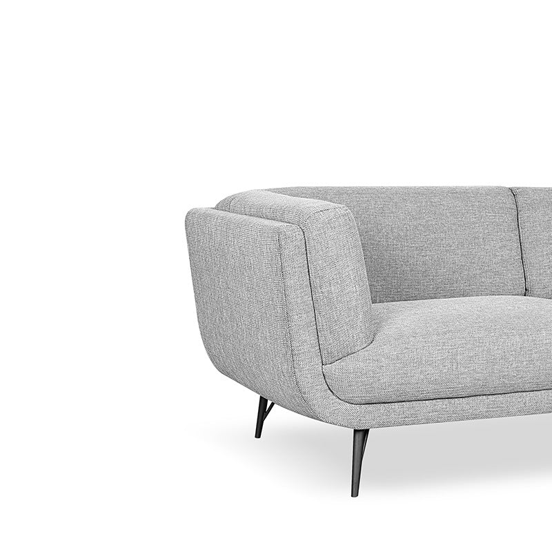 HARPER 3-Seater Sofa - Modern Grey Fabric Couch for Living Room, Lounge & Apartment | Comfortable Sectional Sofa for Home Decor