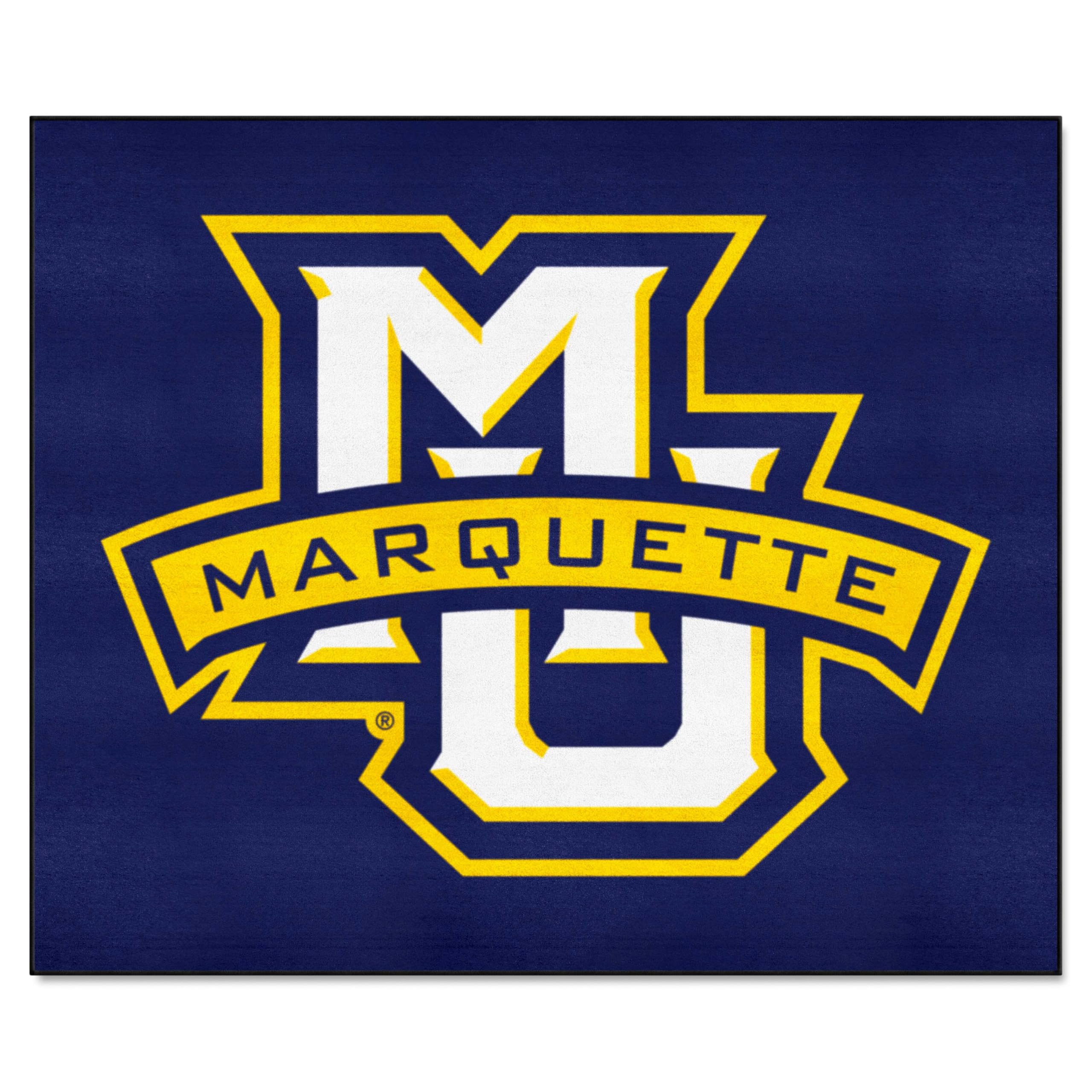 FANMATS Marquette Golden Eagles 5ft x 6ft Tailgater Rug - NCAA Team Sports Fan Area Rug, Durable Home Decor Carpet & Outdoor Tailgating Mat for Game Day Parties, Man Cave & College Dorm Room