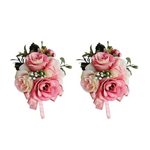 Pink Boutonniere x2