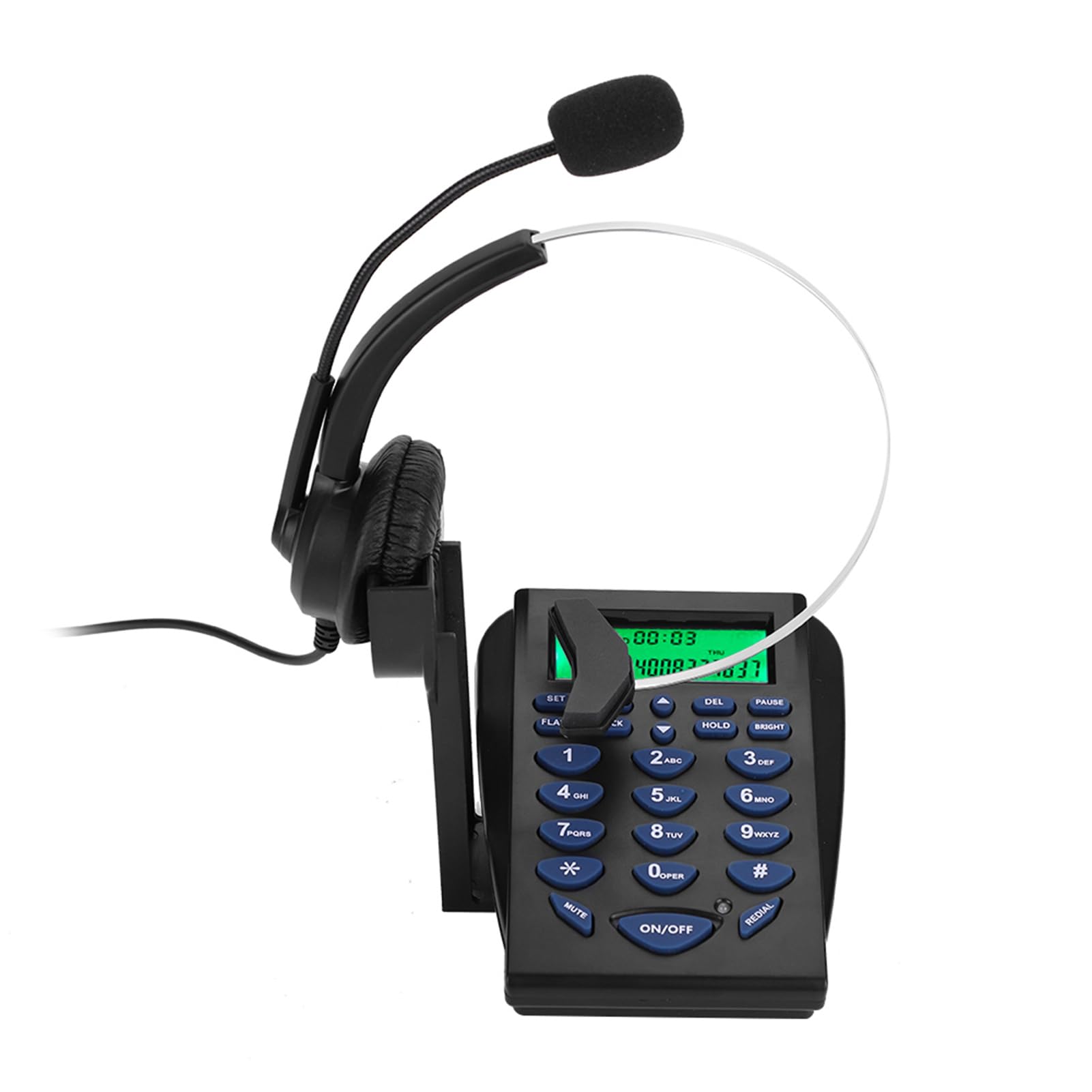 Professional Call Center Telephone with Headset Jack - Office Landline Phone for Home & Business | Ideal for Customer Service, Telemarketing & Remote Work