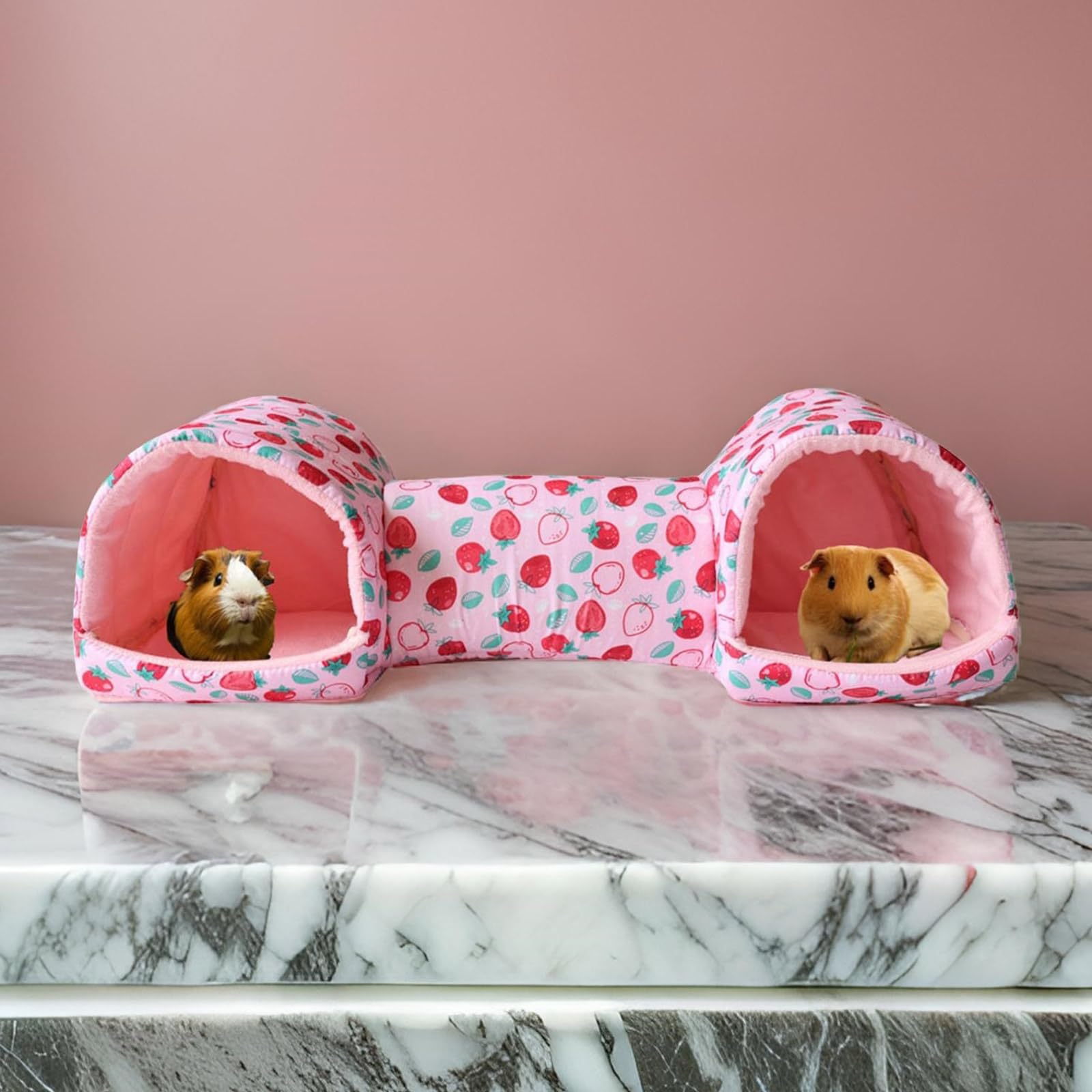 Soft Hamster Tunnel Bed - Cozy Cave House for Hamsters, Guinea Pigs & Gerbils | Chew-Proof Small Animal Hideout & Chew Toy | Perfect for Cage Accessories & Playtime Enrichment