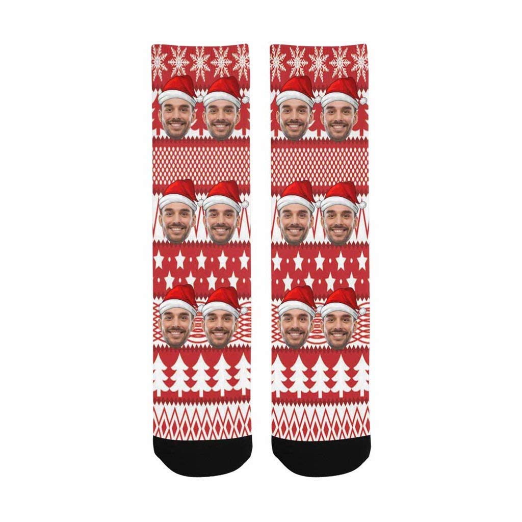 Custom Photo Socks for Men & Women - Personalized Face Socks with Your Picture - Unique Christmas Gift for Couples, Family & Friends - Great for Holidays, Birthdays & Special Occasions